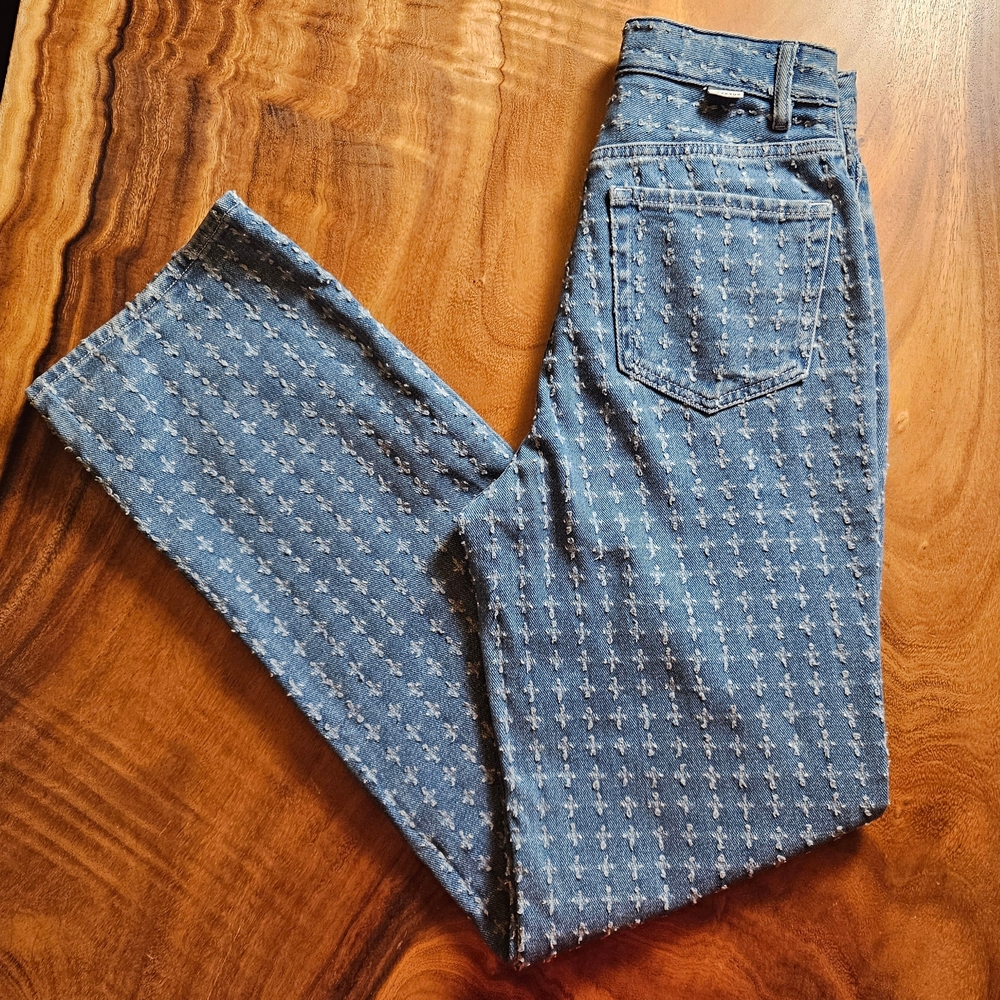 Pacsun Medium Blue Distressed 90s Boyfriend Jeans Women's Size 27 - Picture 10 of 14